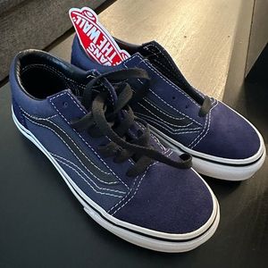 Vans black and blue size 12.5 kids